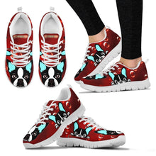 Load image into Gallery viewer, Boston Terrier On Red-Women's Running Shoes-Free Shipping