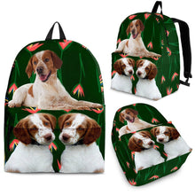 Load image into Gallery viewer, Brittany Dog Print Backpack-Express Shipping