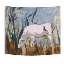 Load image into Gallery viewer, Chianina Cattle (Cow) Print Tapestry-Free Shipping