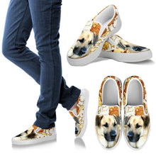 Load image into Gallery viewer, Chinook Dog Print Slip Ons For Women- Express Shipping