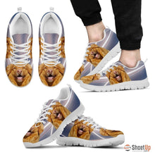 Load image into Gallery viewer, Customized Dog Print (White/Black) Running Shoes For Men-Free Shipping Limited Edition-Designed By Raffaella Belletti(2032)