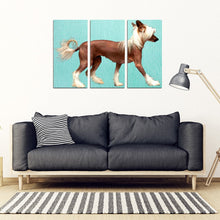 Load image into Gallery viewer, Chinese Crested Dog Print 5 Piece Framed Canvas- Free Shipping