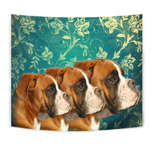 Load image into Gallery viewer, Boxer Dog On Blue Print Tapestry-Free Shipping