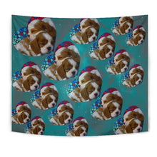 Load image into Gallery viewer, Cavalier King Charles Spaniel Dog On Heart Print Tapestry-Free Shipping