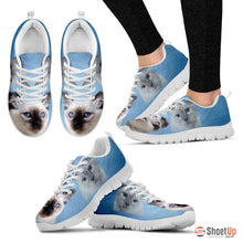 Load image into Gallery viewer, Cute Birman Cat Print Sneakers For Women(White/Black)- Free Shipping