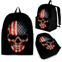 Load image into Gallery viewer, American Flag Skull BackPack - Free Shipping