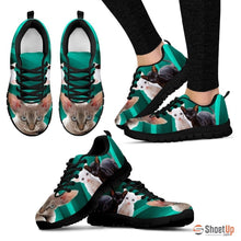 Load image into Gallery viewer, Cornish Rex Cat Print (Black/White) Running Shoes For Women-Free Shipping
