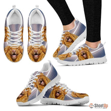 Load image into Gallery viewer, Customized Dog Print (White/Black) Running Shoes For Women-Free Shipping-Designed By Raffaella Belletti(2032)