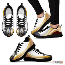 Load image into Gallery viewer, Customized Amazing Dog Print (White/Black) Running Shoes For Women-Free Shipping-Designed By Raffaella Belletti(2032)