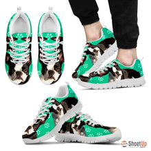 Load image into Gallery viewer, Boston Terrier Paws Print (Black/White) Running Shoes For Men-Free Shipping Limited Edition