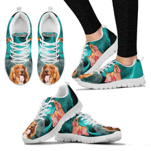 Load image into Gallery viewer, Cocker Spaniel On Deep Skyblue Print Running Shoes For Women- Free Shipping