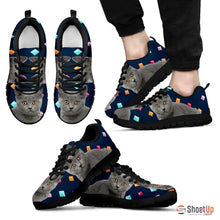 Load image into Gallery viewer, Chartreux Cat Print (White/Black) Running Shoes For Men-Free Shipping