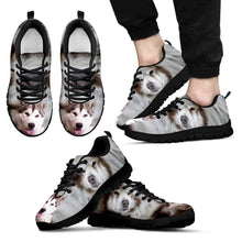 Load image into Gallery viewer, Canadian Eskimo Print Running Shoes For Men (White/Black)- Express Shipping