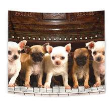 Load image into Gallery viewer, Chihuahua On Piano Print Tapestry-Free Shipping