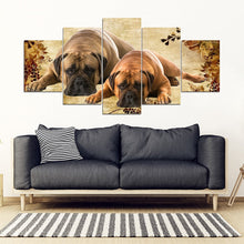 Load image into Gallery viewer, Bullmastiff Print- Piece Framed Canvas- Free Shipping