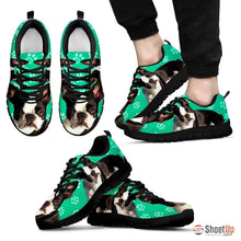 Load image into Gallery viewer, Boston Terrier Paws Print (Black/White) Running Shoes For Men-Free Shipping Limited Edition