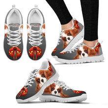 Load image into Gallery viewer, Cavalier King Charles Spaniel Halloween Print Sneakers For Kids- Free Shipping