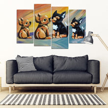 Load image into Gallery viewer, Chihuahua Dog Love Print-5 Piece Framed Canvas- Free Shipping