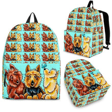Load image into Gallery viewer, Australian Terrier Dog Print Backpack-Express Shipping
