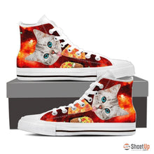 Load image into Gallery viewer, Cat Eat Pizza Women's Canvas Shoes-3D Print-Free Shipping