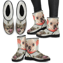 Load image into Gallery viewer, Cute Chihuahua Print Faux Fur Boots For Women-Free Shipping