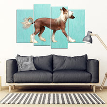 Load image into Gallery viewer, Chinese Crested Dog Print 5 Piece Framed Canvas- Free Shipping