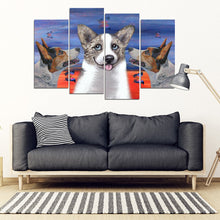 Load image into Gallery viewer, Cardigan Welsh Corgi Print-5 Piece Framed Canvas- Free Shipping