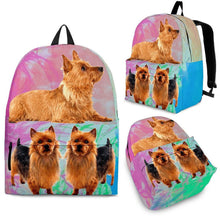 Load image into Gallery viewer, Australian Terrier Dog Print Backpack-Express Shipping