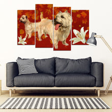 Load image into Gallery viewer, Cairn Terrier With White Lily Print-5 Piece Framed Canvas- Free Shipping