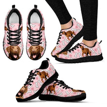 Load image into Gallery viewer, Chesapeake Bay Retriever Print Sneakers For Women(White/Black)- Express Shipping