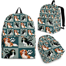 Load image into Gallery viewer, Cavalier King Charles Spaniel Dog Print Backpack-Express Shipping