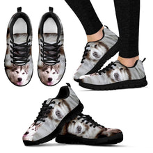 Load image into Gallery viewer, Canadian Eskimo Print Running Shoes For Women (White/Black)- Express Shipping
