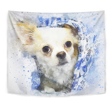 Load image into Gallery viewer, Chihuahua Dog Watercolor Art Print Tapestry-Free Shipping