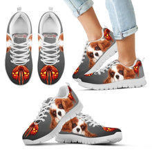 Load image into Gallery viewer, Cavalier King Charles Spaniel Halloween Print Sneakers For Kids- Free Shipping