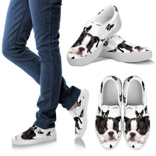 Load image into Gallery viewer, Boston Terrier Print Slip Ons Shoes For Women- Express Shipping