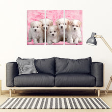 Load image into Gallery viewer, Cute Bichon Frise Print Piece Framed Canvas- Free Shipping