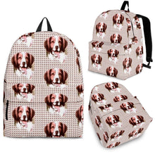 Load image into Gallery viewer, Brittany Dog Print Backpack-Express Shipping