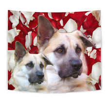 Load image into Gallery viewer, Chinook Dog On Red Print Tapestry-Free Shipping