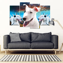 Load image into Gallery viewer, Bull Terrier 2 Print- Piece Framed Canvas- Free Shipping