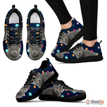 Load image into Gallery viewer, Chartreux Cat Print (White/Black) Running Shoes For Women-Free Shipping