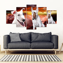 Load image into Gallery viewer, Bull Terrier Print- Piece Framed Canvas- Free Shipping