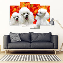 Load image into Gallery viewer, Cute Poodle Print 5 Piece Framed Canvas- Free Shipping