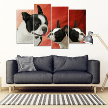 Load image into Gallery viewer, Boston Terrier Print-5 Piece Framed Canvas- Free Shipping