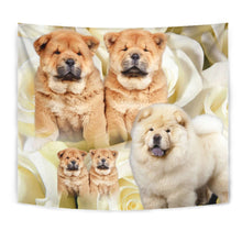Load image into Gallery viewer, Chow Chow On Yellow Print Tapestry-Free Shipping