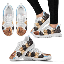 Load image into Gallery viewer, Cocker Spaniel Blue White Print Sneakers For Women-Free Shipping