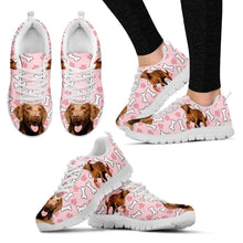 Load image into Gallery viewer, Chesapeake Bay Retriever Print Sneakers For Women(White/Black)- Express Shipping