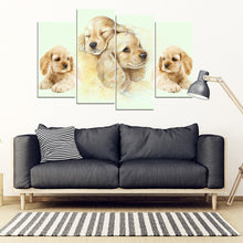 Load image into Gallery viewer, Cocker Spaniel Print-5 Piece Framed Canvas- Free Shipping