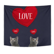 Load image into Gallery viewer, Chartreux Cat Love Print Tapestry-Free Shipping