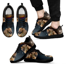 Load image into Gallery viewer, Customized Dog Print (White/Black) Running Shoes For Men Designed By Karin Jansz-Express Shipping