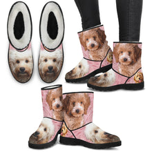 Load image into Gallery viewer, Cockapoo Print Faux Fur Boots For Women- Free Shipping